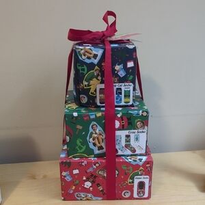 Gift Box sock tower Elf Set Brand New